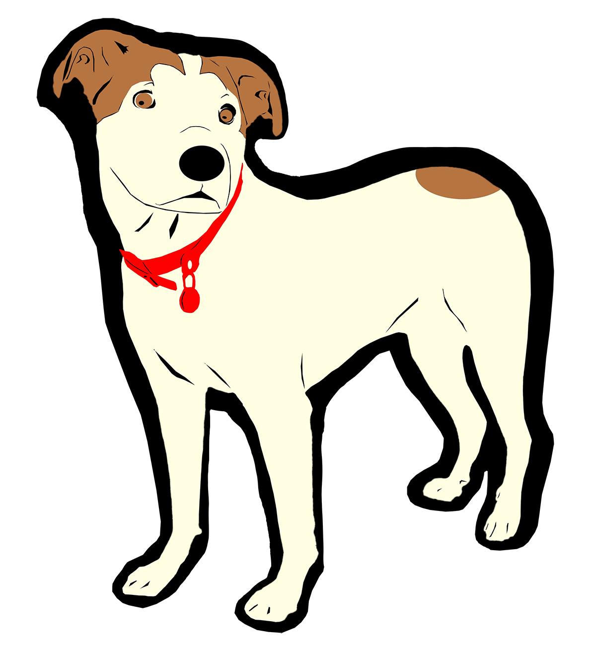 Morgan the Dog portrait using Cricut